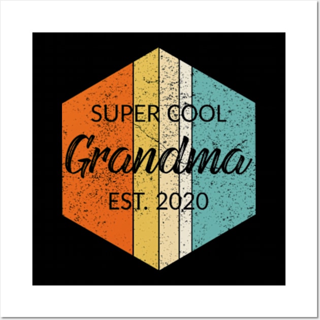 vintage grandma est 2020 gift Wall Art by MinyMerch